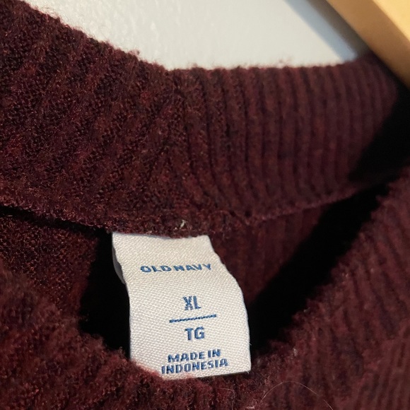 Burgundy ribbed sweater dress - Picture 4 of 4